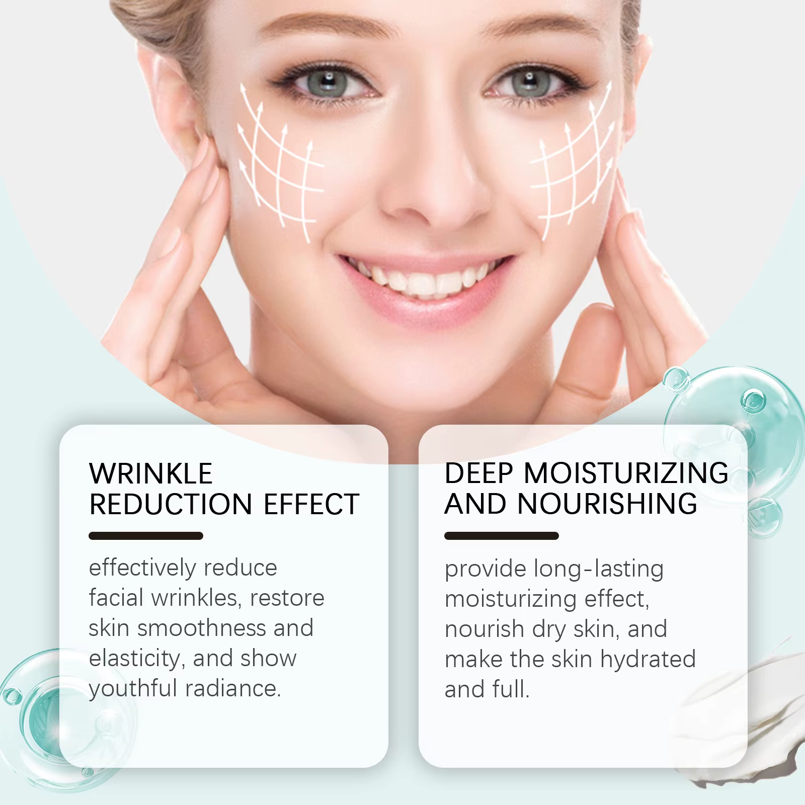 Crème raffermissante au collagène pour le visage