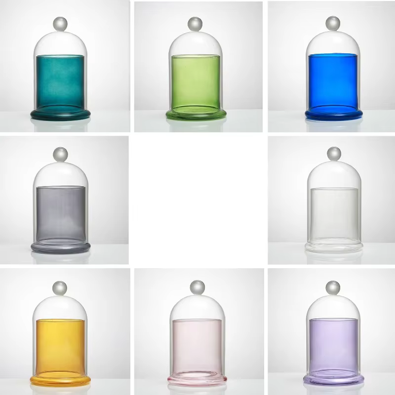 Ornements de tasse de bougie en verre, bouteille décorative en cristal d'huile essentielle, verre d'aromathérapie ci-après, accessoires de décoration pour la maison