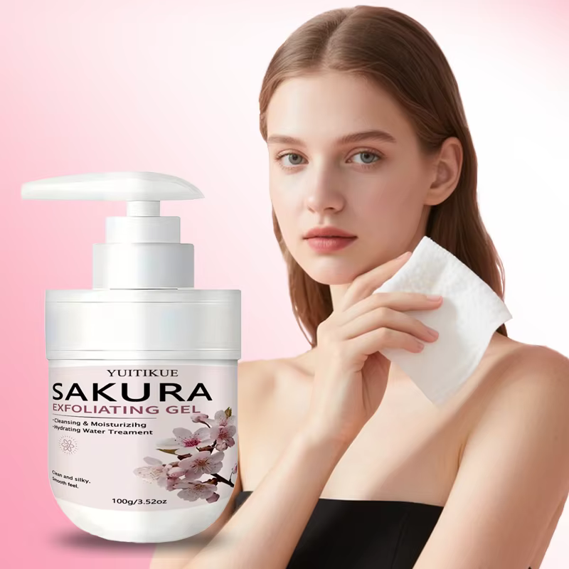 Gel exfoliant Sakura YUITIKUE | Nettoyage et hydratation pour une peau soyeuse et lisse