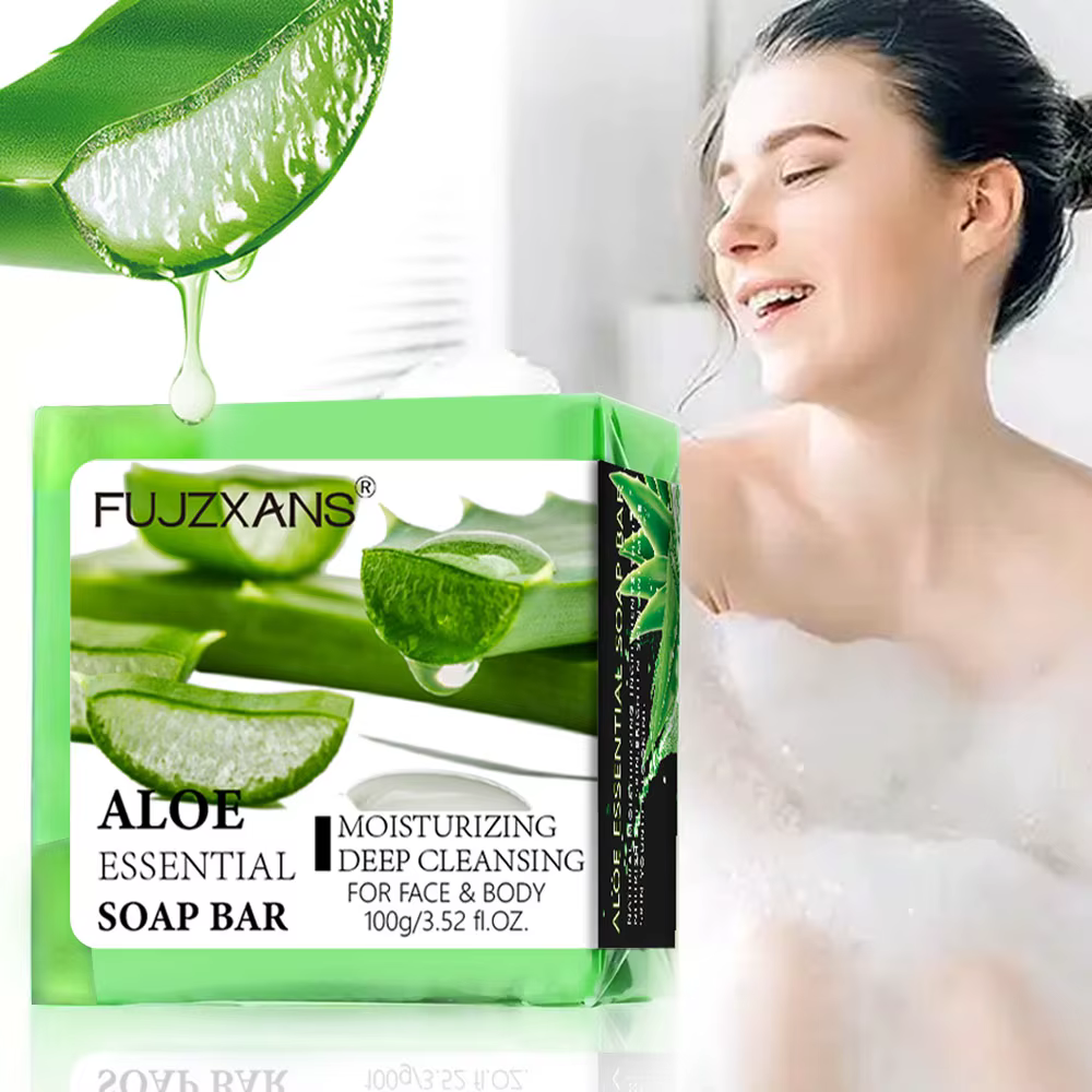 Savon à l'aloe vera pour le visage 100g barre