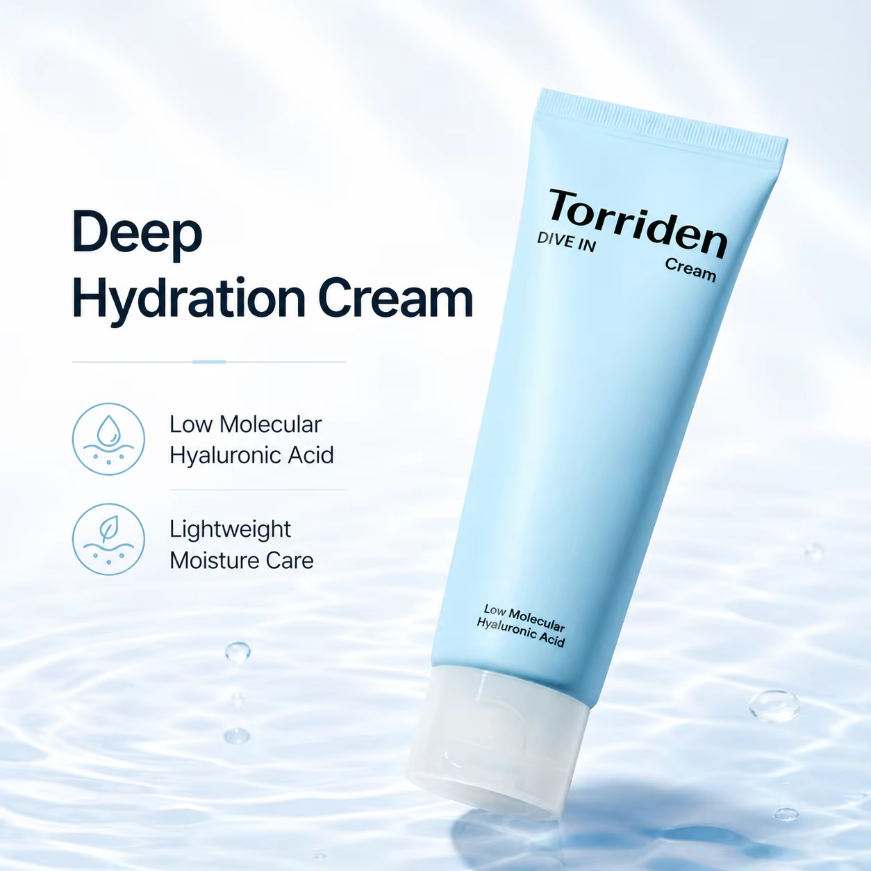 Nettoyant visage à l'acide hyaluronique Torriden - Hydratation intense