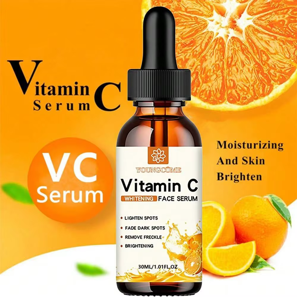 L'essence pour le visage à la vitamine C contient l'acide hyaluronique dissolvant de taches foncées réparation