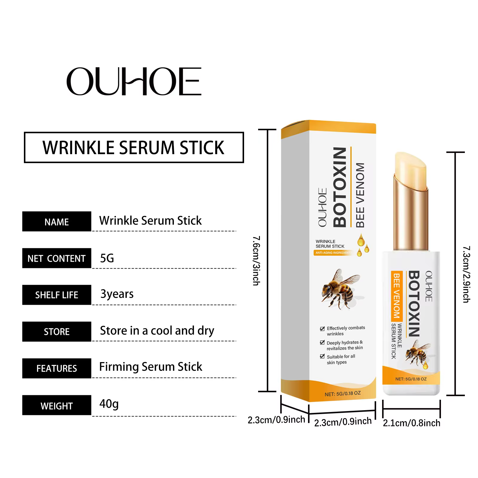 Stick anti-rides au venin d'abeille