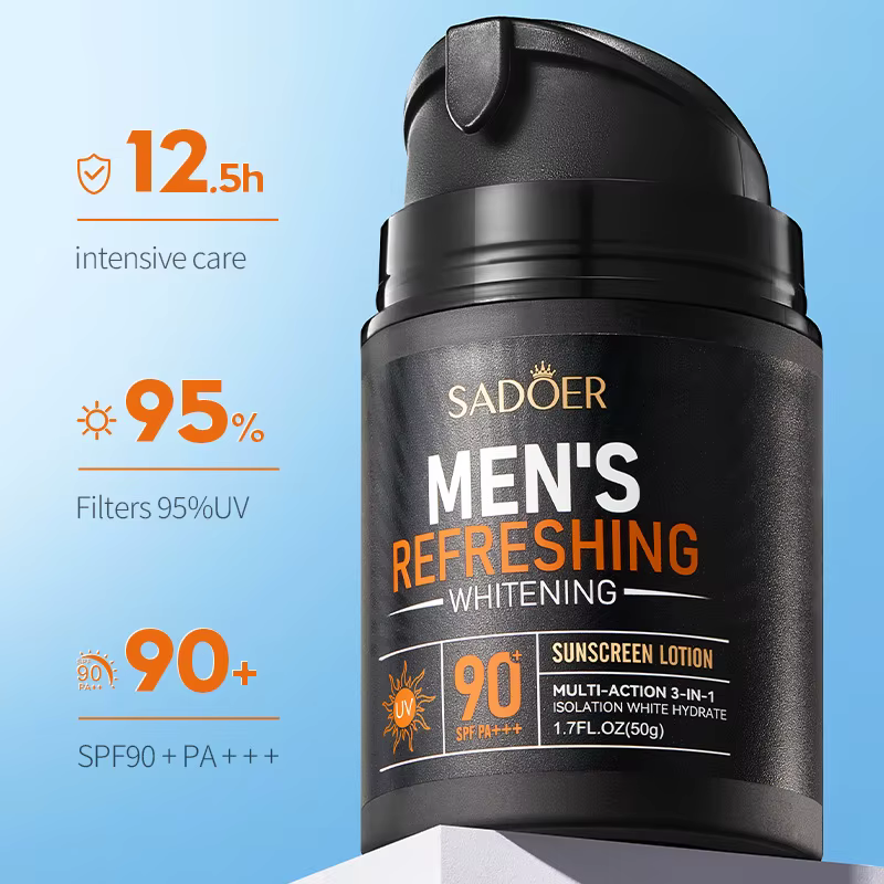 SAODER crème solaire pour hommes pour visage cou corps bloqueur