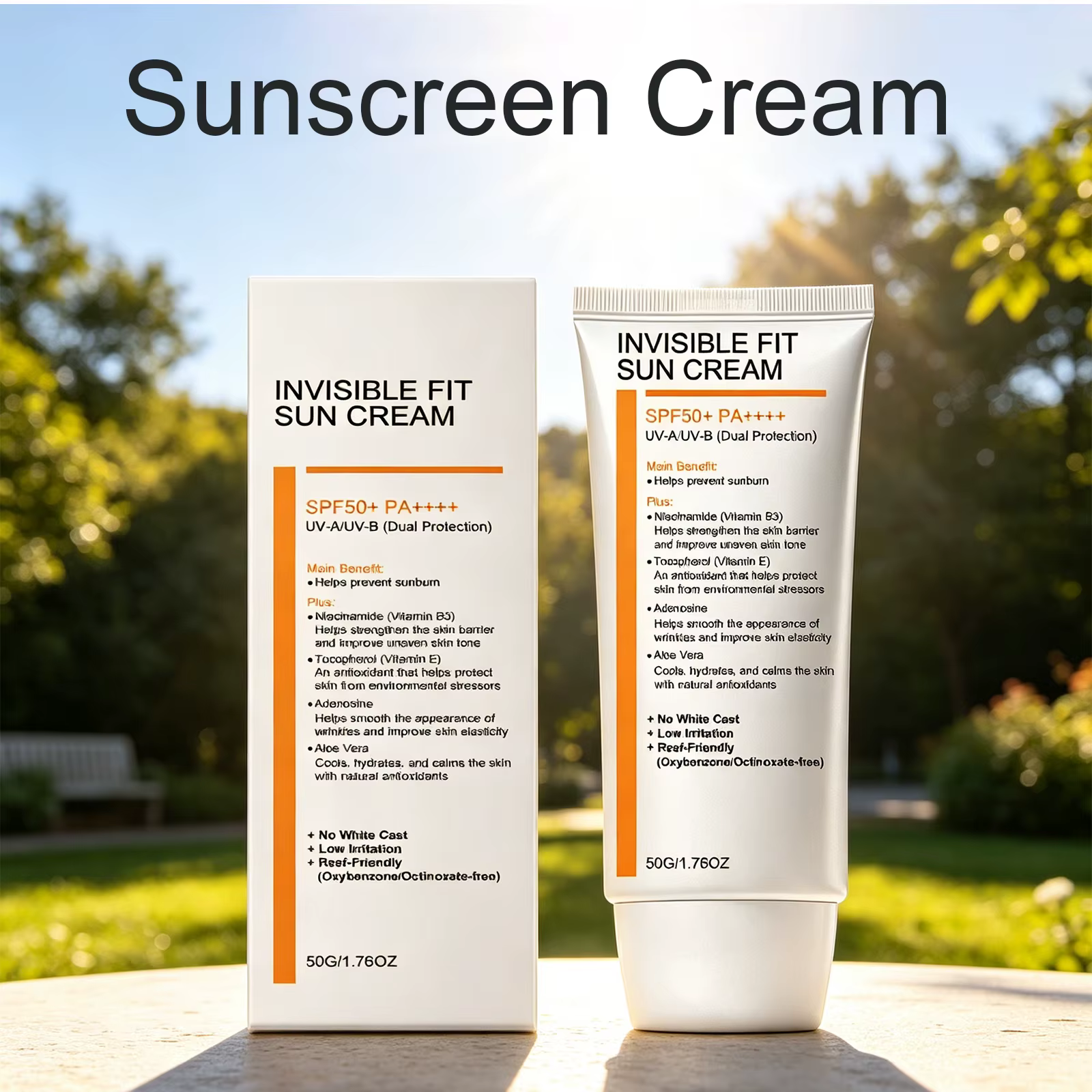 Crème solaire SPF50 à la niacinamide hydratante