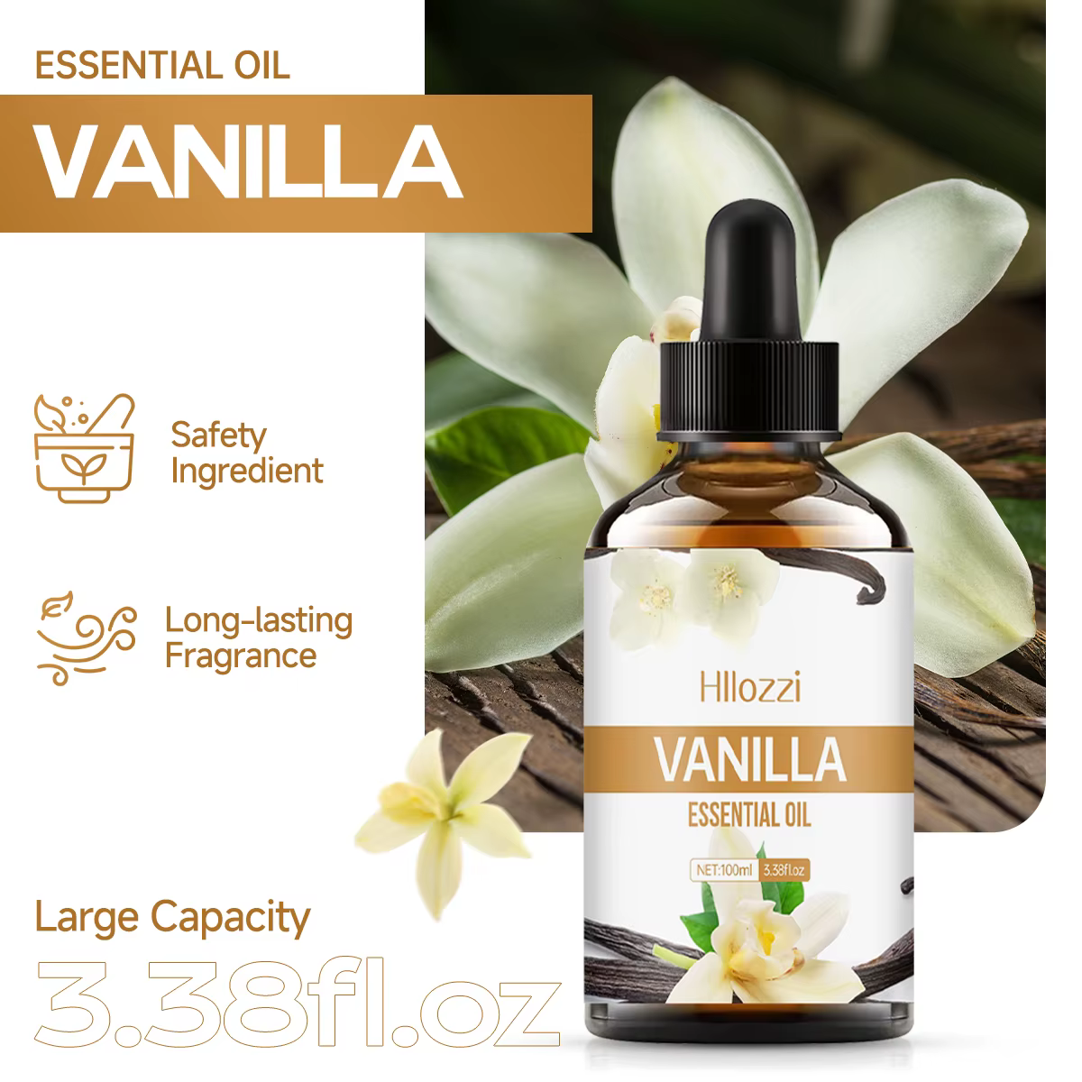 Huile essentielle de vanille pour le visage