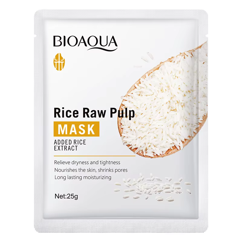 Masques faciaux en pulpe de riz BIOAQUA