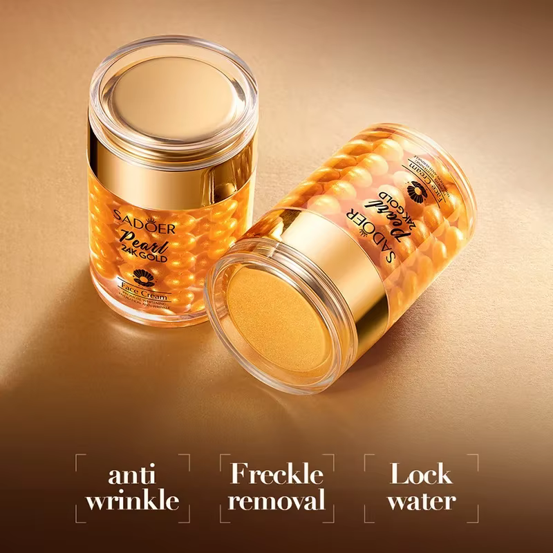 Crème pour le visage au collagène de perles dorées 24K