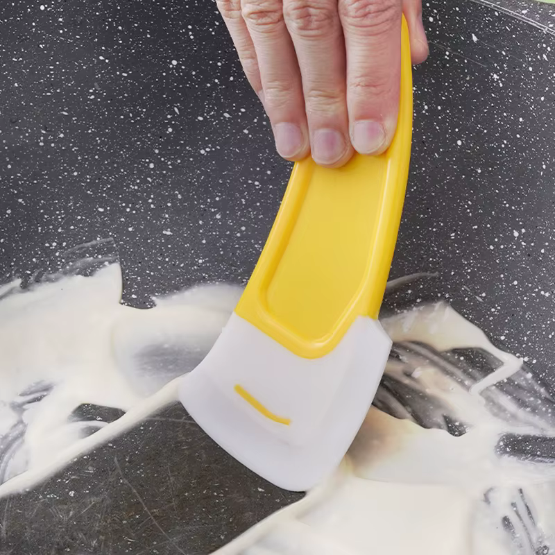 Spatule en silicone pour résidus alimentaires, grattoir à gâteau, cuisson, livres de cuisine, casserole SAF, plat à huile, brosse propre, lame souple