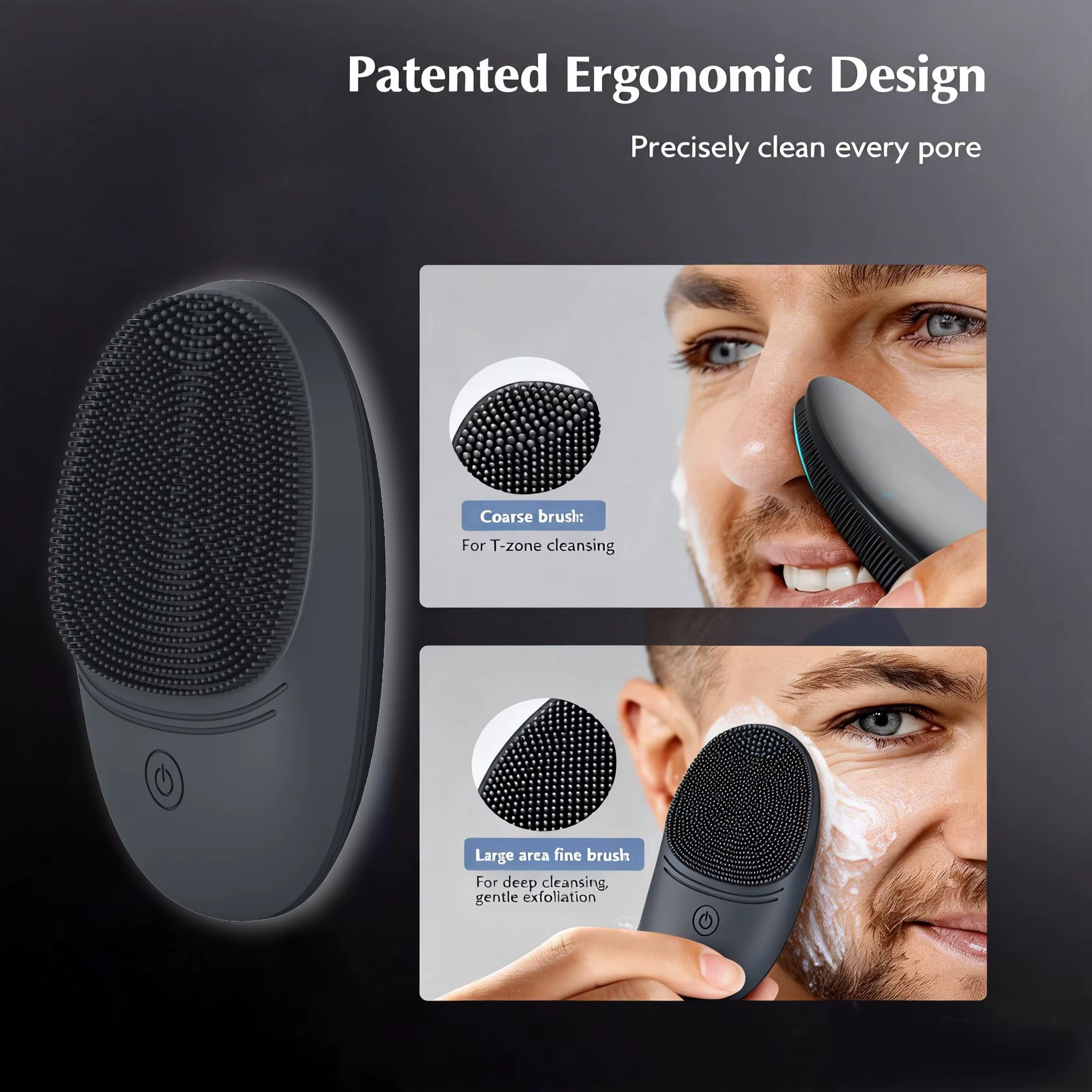 Brosse nettoyante faciale électrique en silicone souple