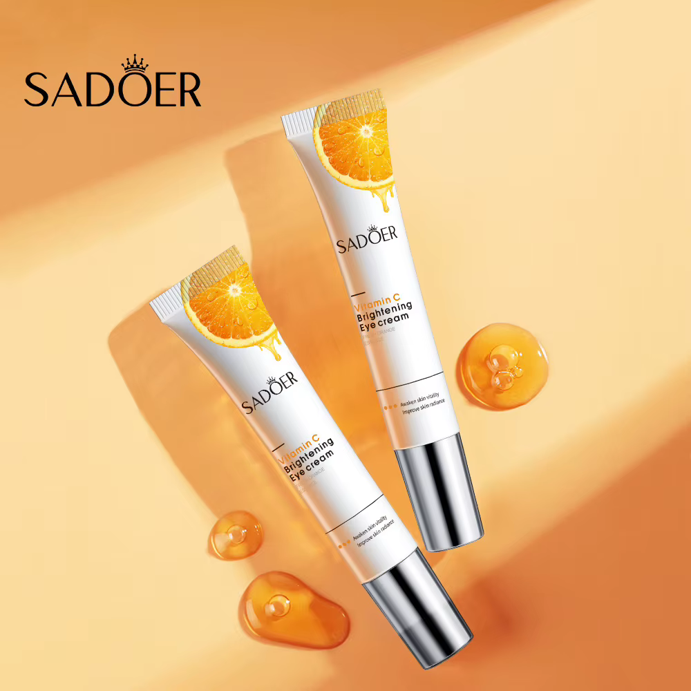 SADOER vitamine C crème pour les yeux raffermissant hydratant éclaircissant Anti cernes sacs