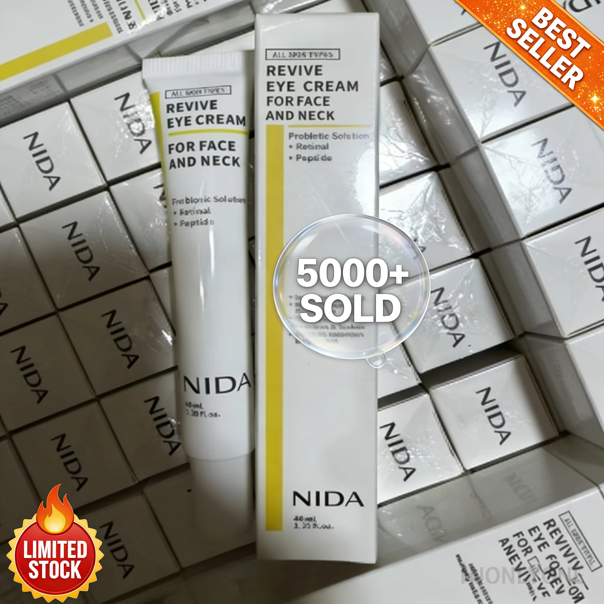 Ensemble de sérum facial et crème pour les yeux NIDA