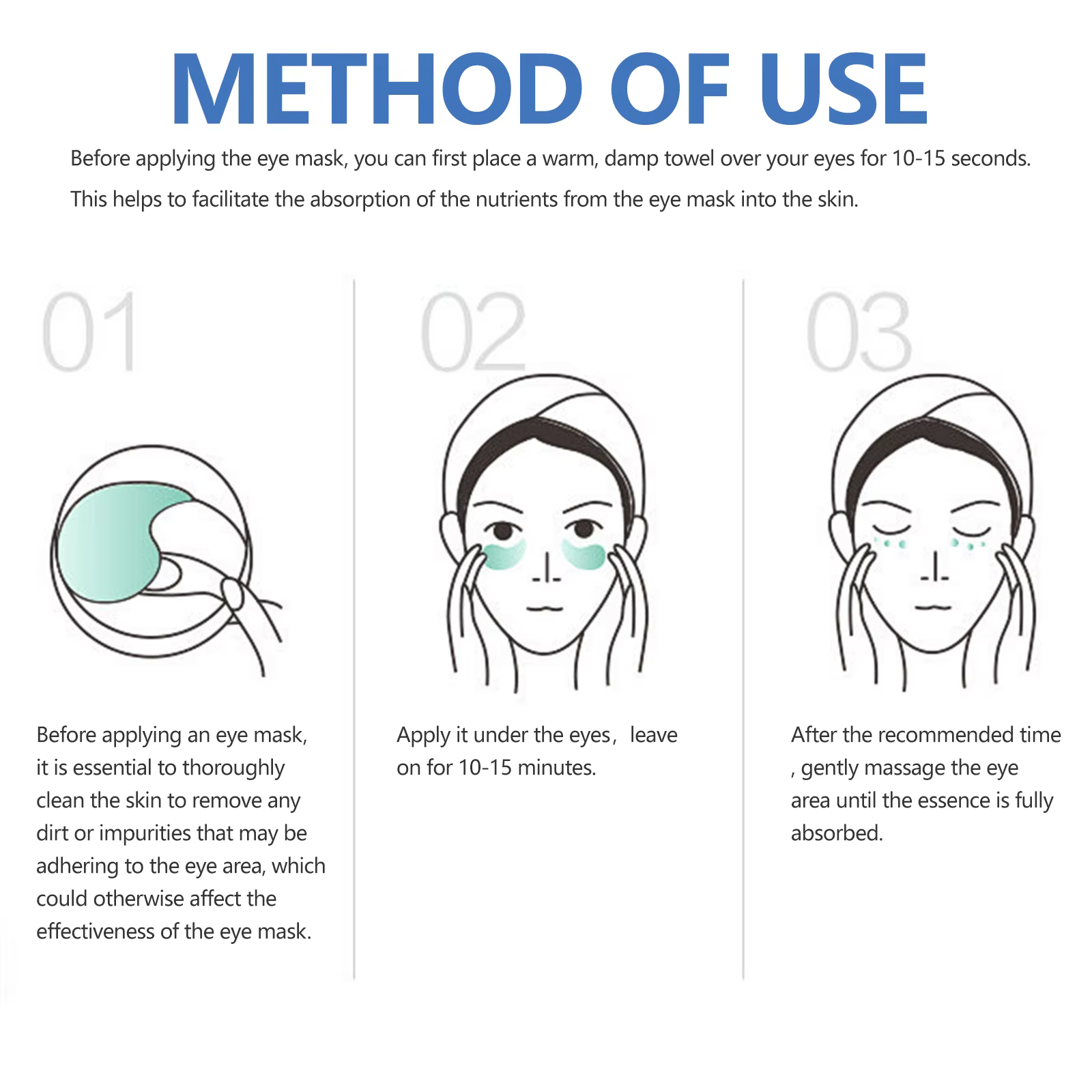 Masque pour les yeux à l'acide hyaluronique