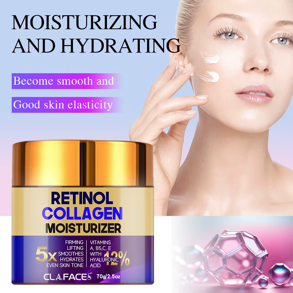 CLAFACES Rétinol crème hydratante pour le visage répare la peau endommagée nourrir en profondeur