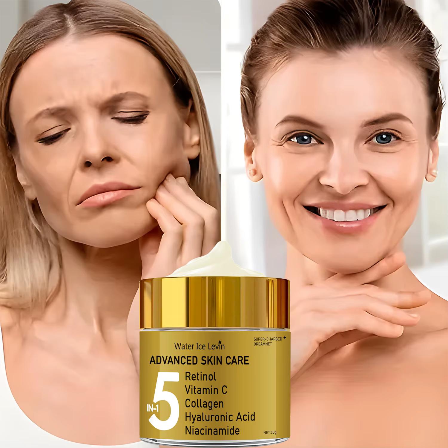 Crème hydratante pour le visage 5 en 1 contenant de la vitamine C