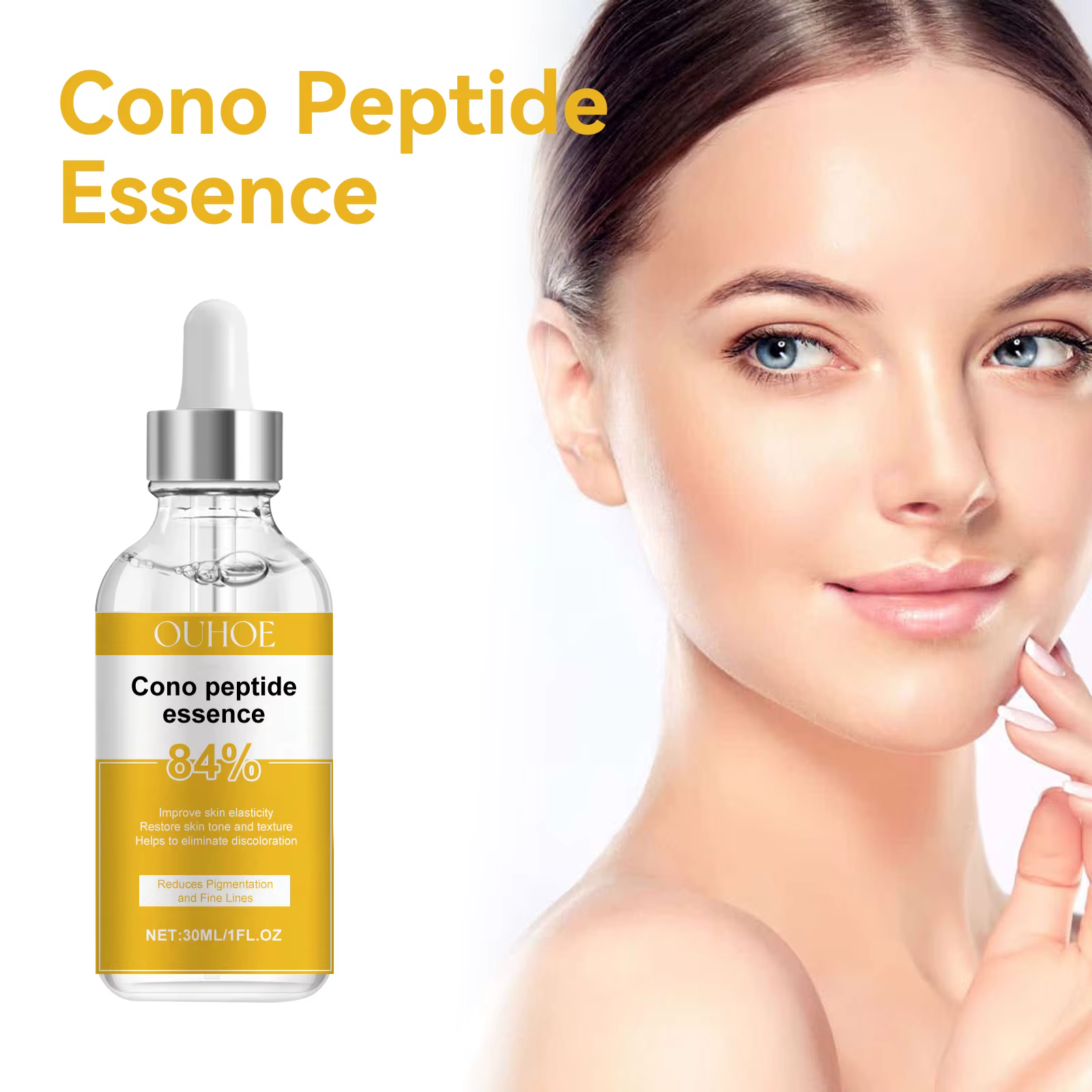 Cono Peptide Essence Éclaircir Les Rides Fines Lignes Lifting Raffermissant Blanchissant Hydratant En Profondeur Éclaircissant Lisse Anti-Âge Sérum