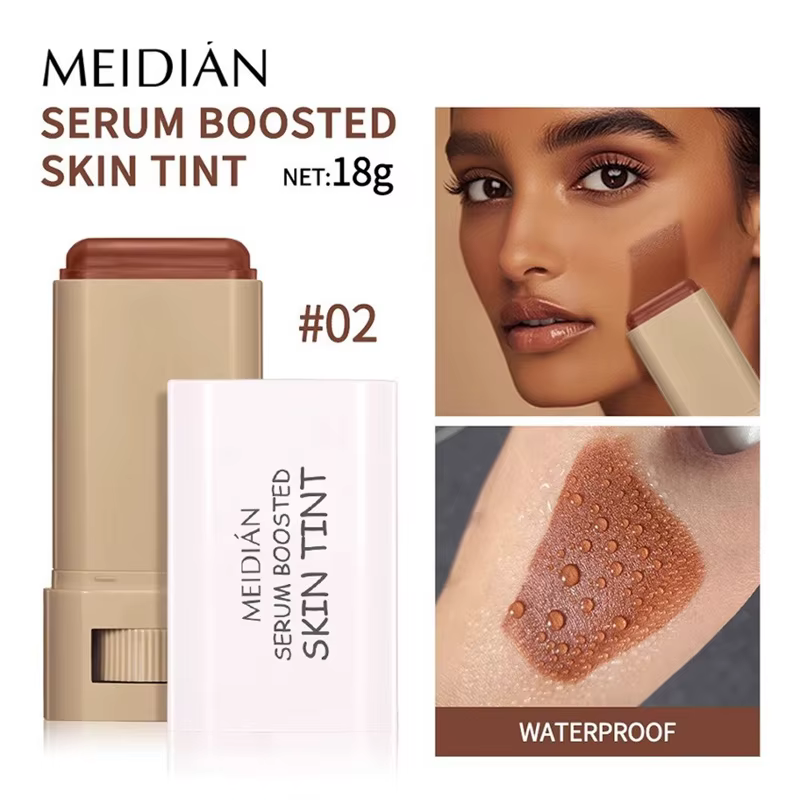 Stick de Teint Teinté 6 Couleurs – Texture Soyeuse Enrichie en Sérum – Couvrance Hydratante – Correcteur et Base