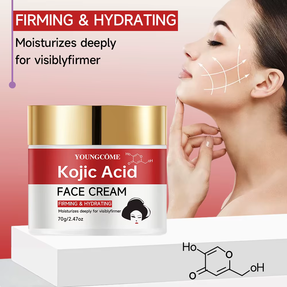 Crème visage à l'acide kojique – Hydratation profonde et raffermissement de la peau