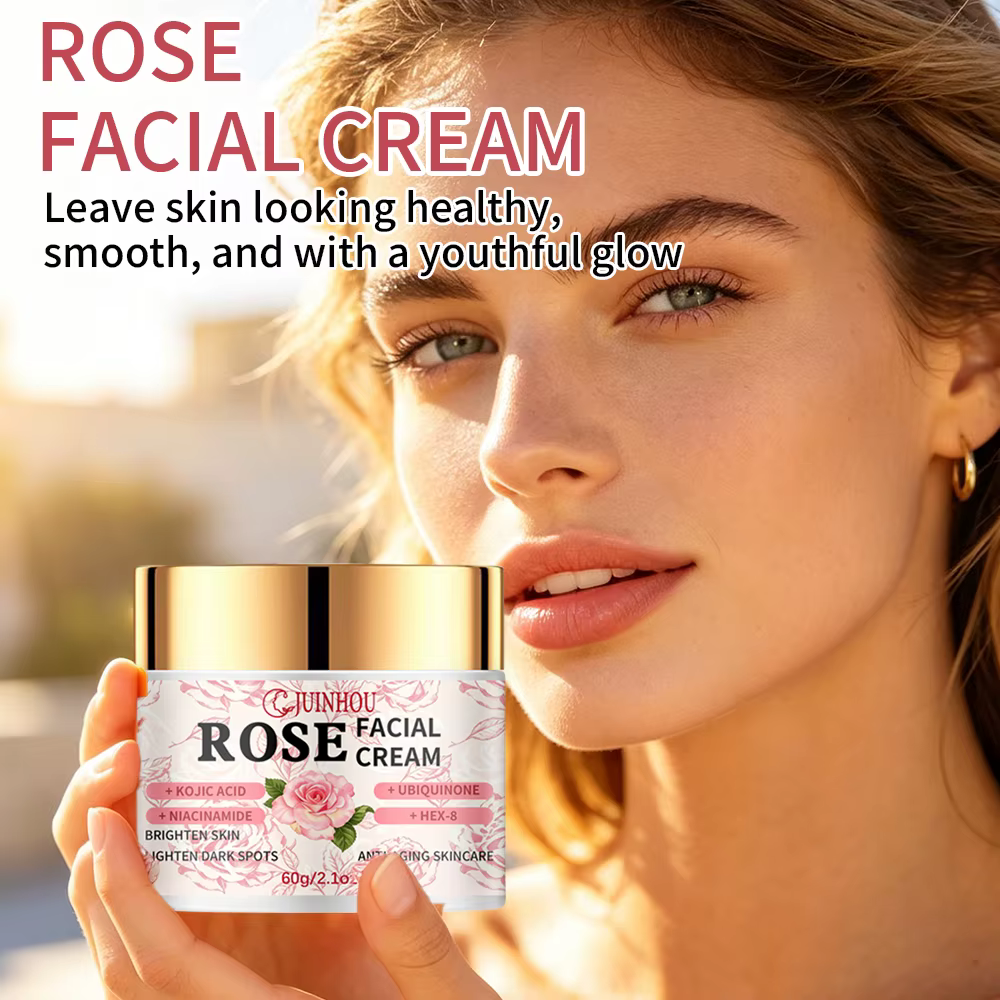 Crème Visage Éclaircissante et Hydratante JUINHOU pour Femmes à la Niacinamide et à l'Acide Kojique pour Peaux Ternes – Soin Léger – Meilleure Vente