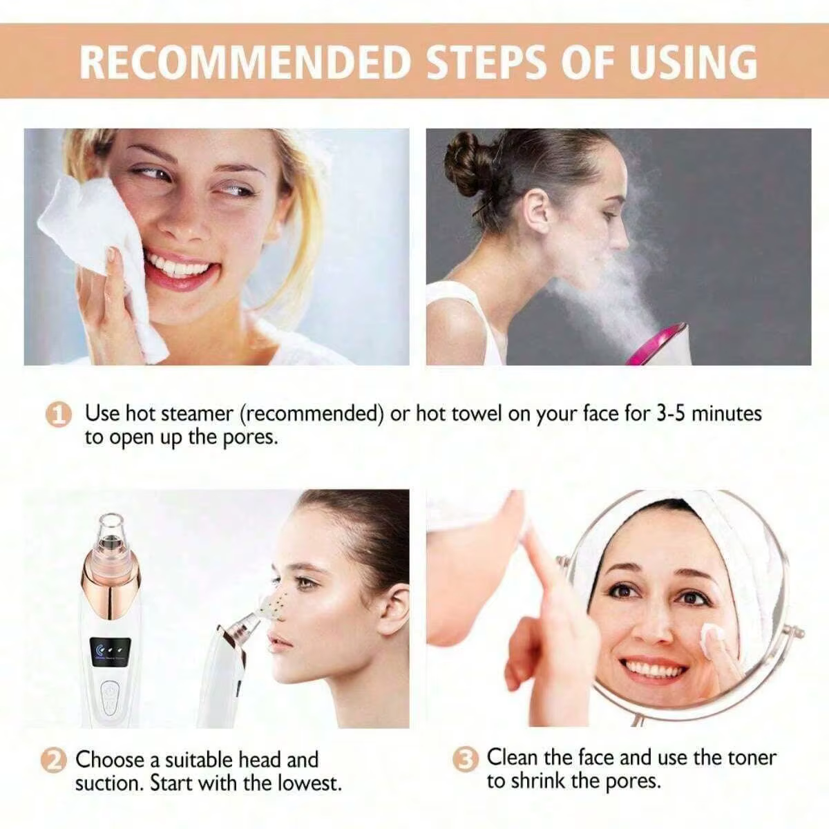 Soins électriques pour la peau du visage