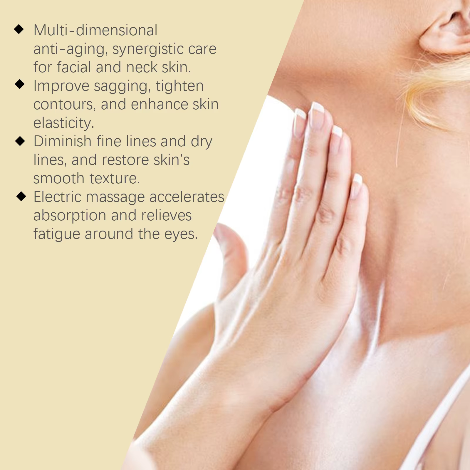 8 crème raffermissante pour le cou hydratant Anti-âge augmenter l'élasticité de la peau supprimer les rides Massage