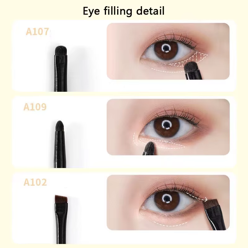 Ensemble de pinceaux de maquillage pour les yeux 6 pièces: pinceau professionnel pour fard à paupières à contour doux