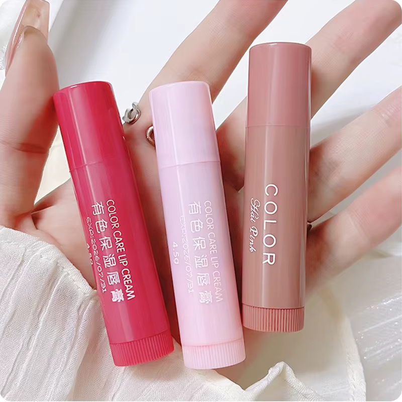 HAIPINK Ensemble de 3 baumes à lèvres hydratants teintés – Hydratant