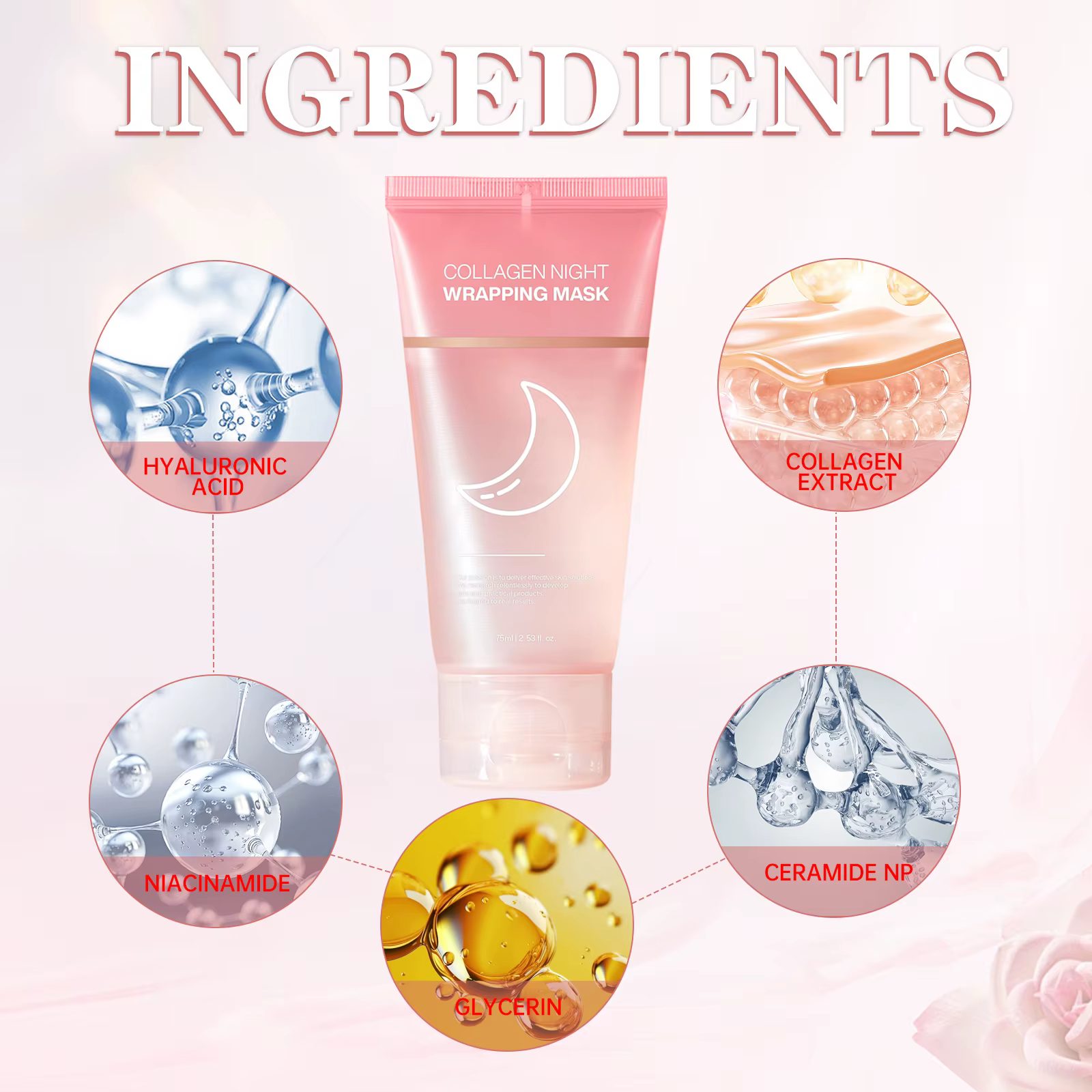 Masque facial hydratant réduit l'affaissement du collagène