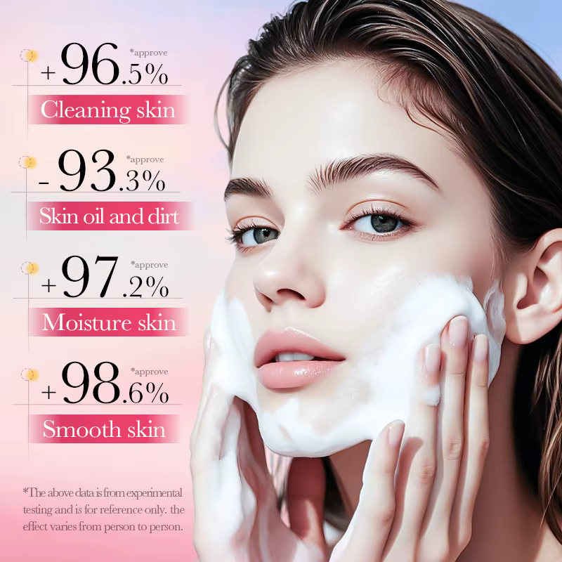 SADOER Mousse Nettoyante Visage au Sakura Hydratante Anti-âge pour Massage Facial