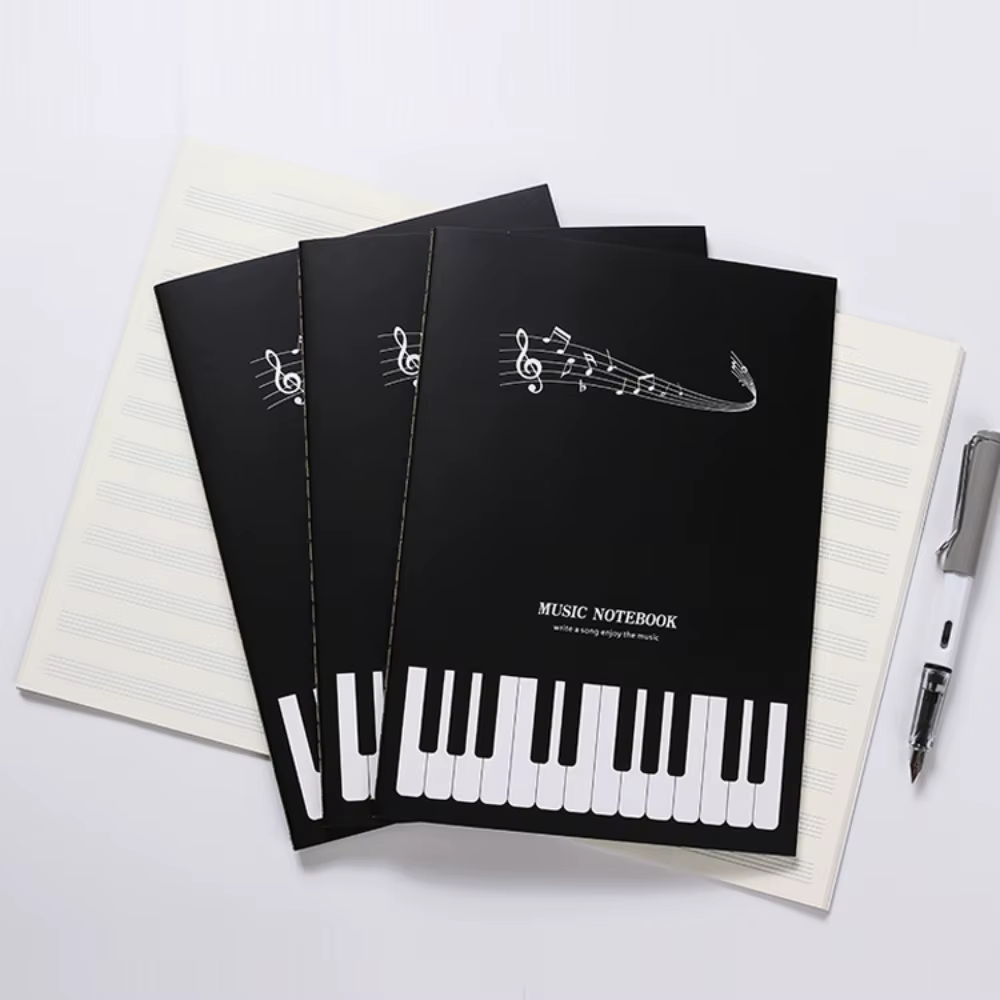 Carnet de partitions vierges en papier pour le personnel, Composition de partitions de musique, carnet de notes de musique artistique, papier manuscrit, carnet de Piano, écriture de chansons