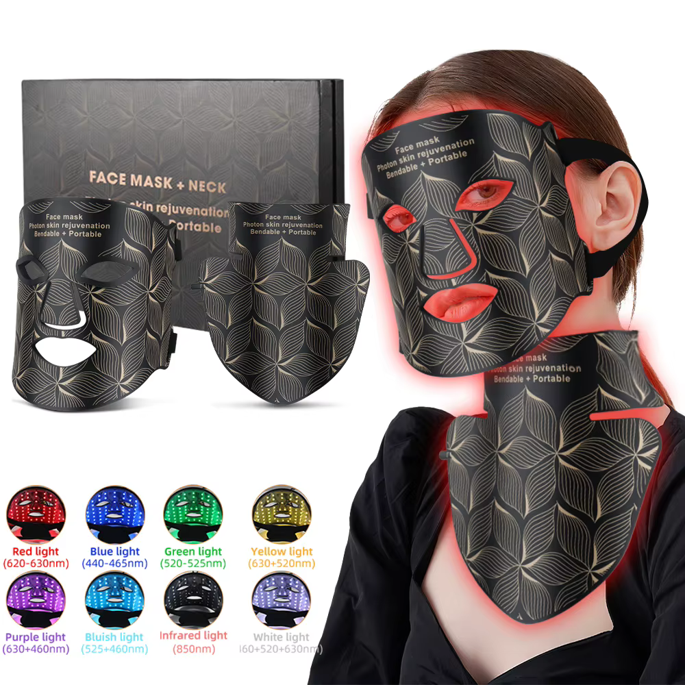 Masque Facial LED avec cou 8 couleurs