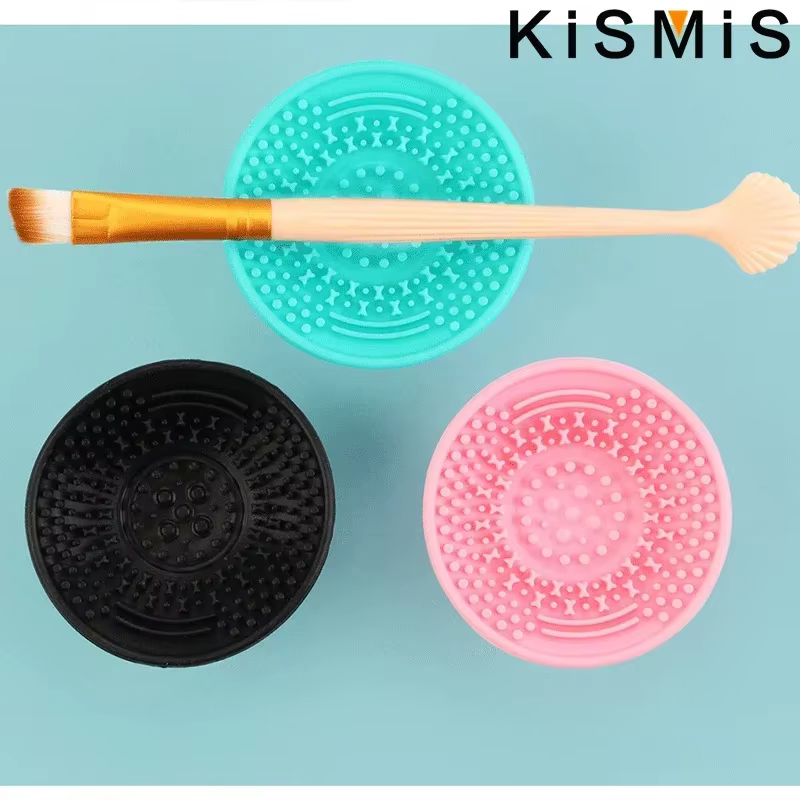 Tapis de nettoyage en silicone pour pinceaux de maquillage avec ventouse – Outil