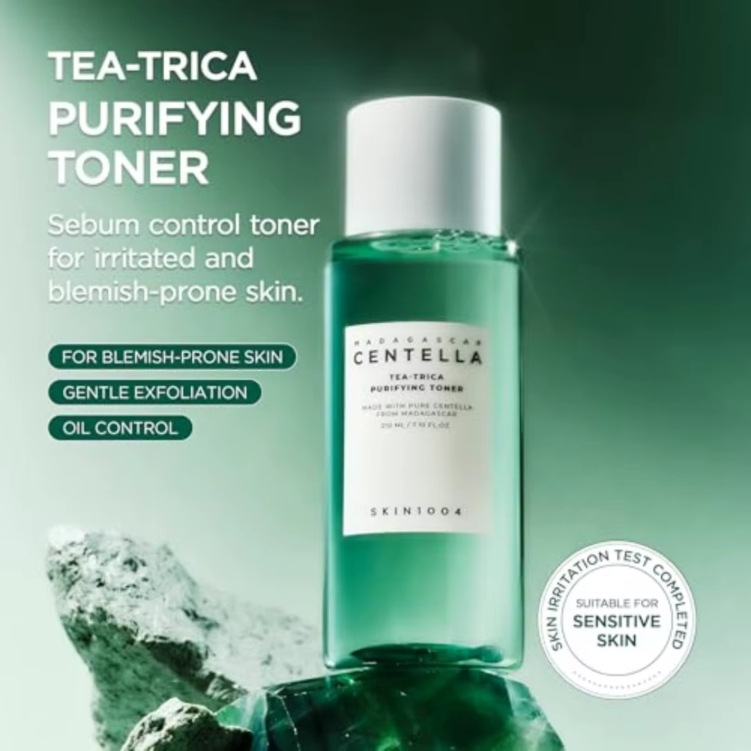 Tonique Purifiant SKIN1004 Tea-Trica 210ml Centella Asiatica de Madagascar Soin des Pores Contrôle du Sébum Éliminateur