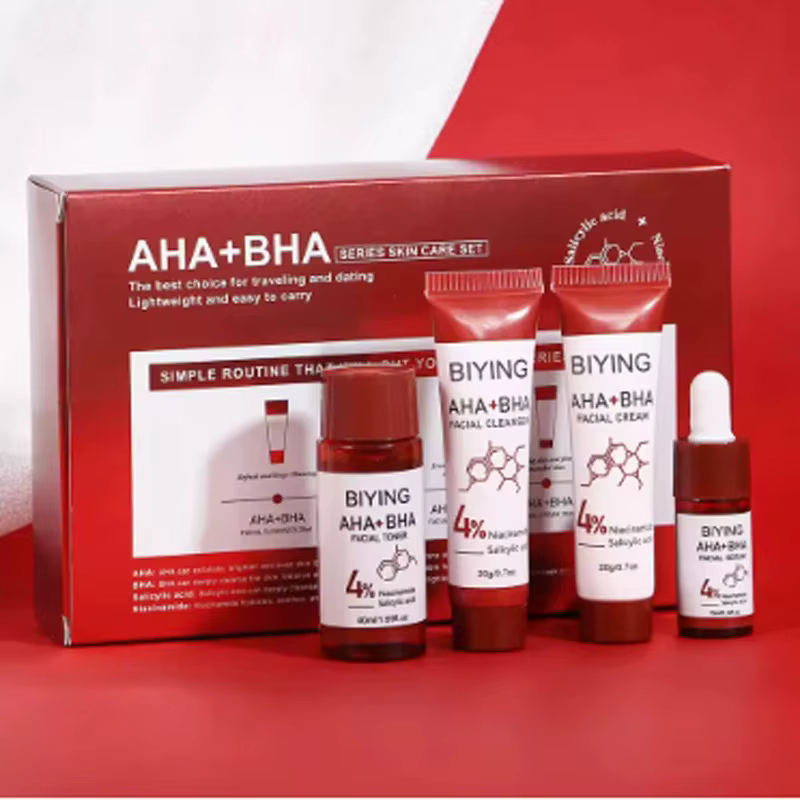 AHA + BHA série peau nettoyant pour le visage crème sérum Toner hydratant