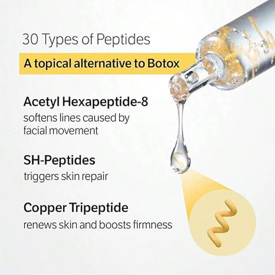 Ampoule de lifting intensif au peptide de soie | Sérum anti-âge pour le visage avec collagène et complexe de 30 peptides