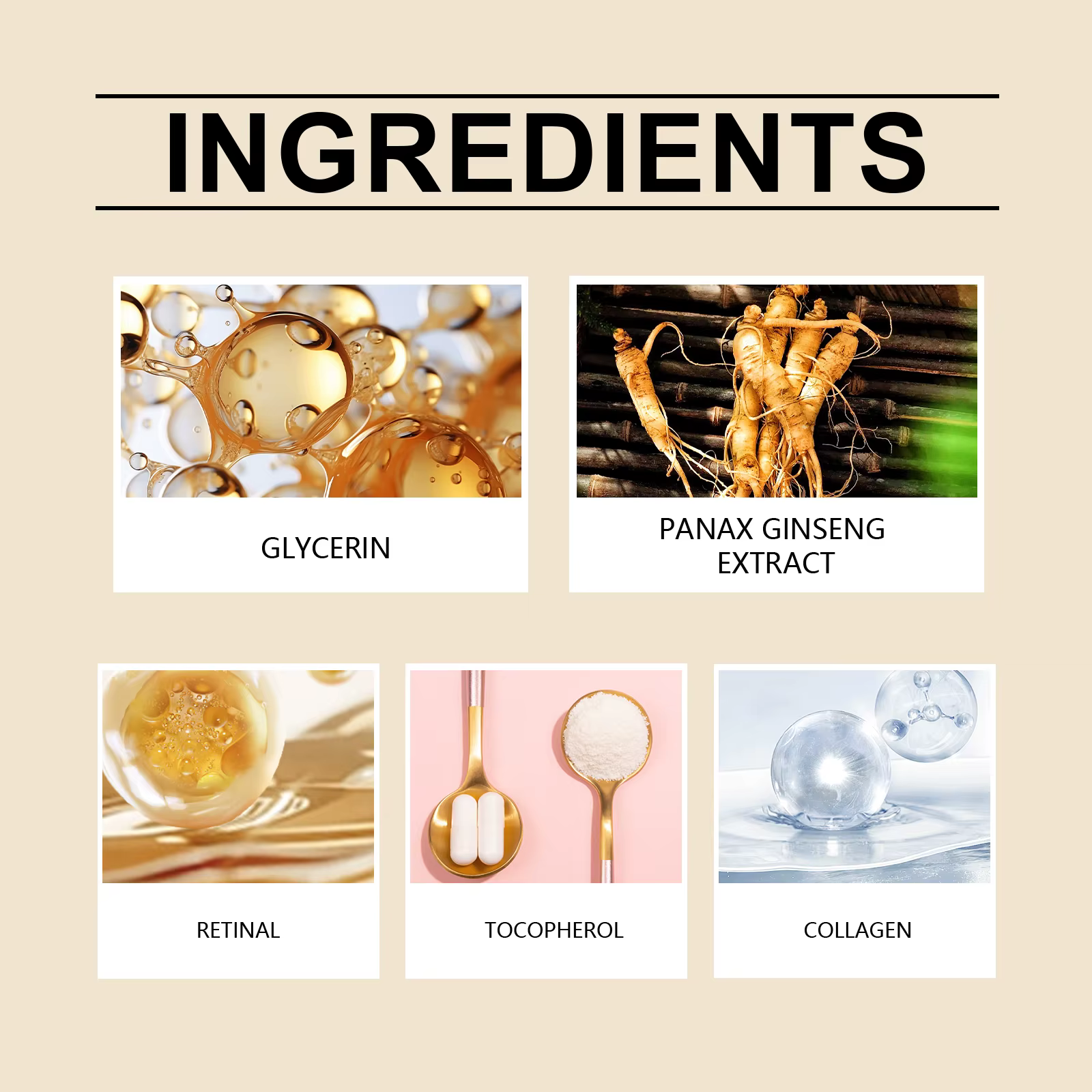 Séoul 1988 2% réinale Anti-âge rides sérum Ginseng Essence du visage raffermissant Pores éclaircissant
