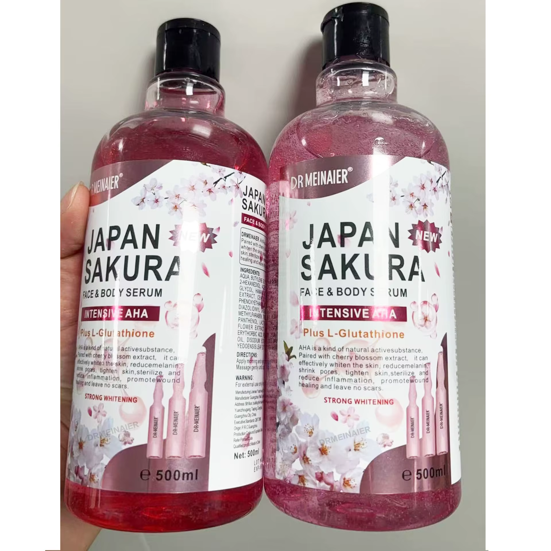 Sérum japonais Sakura pour le visage et le corps