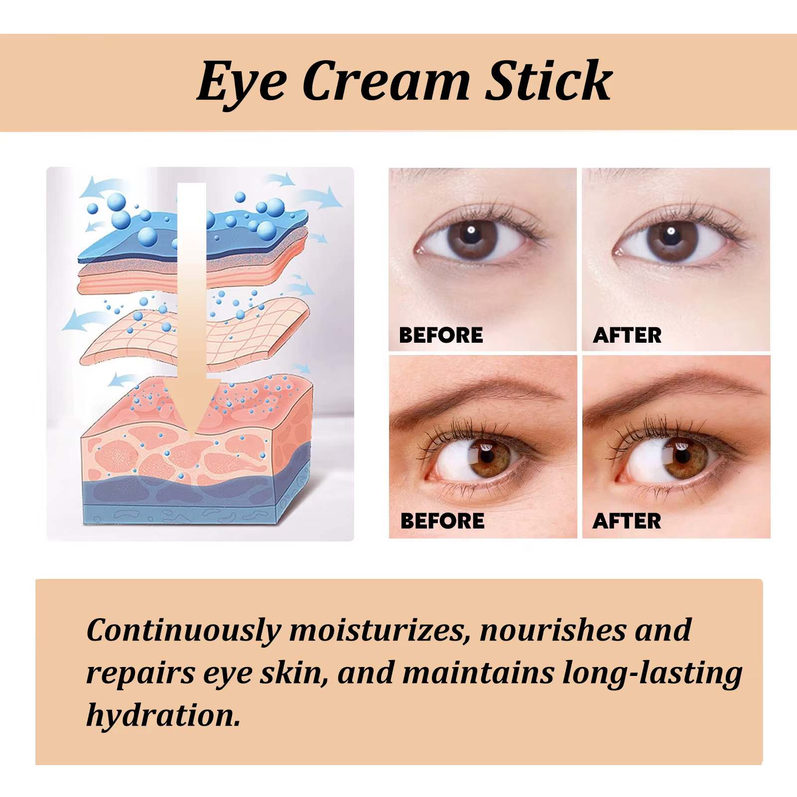 Bâton de crème pour les yeux d'escargot