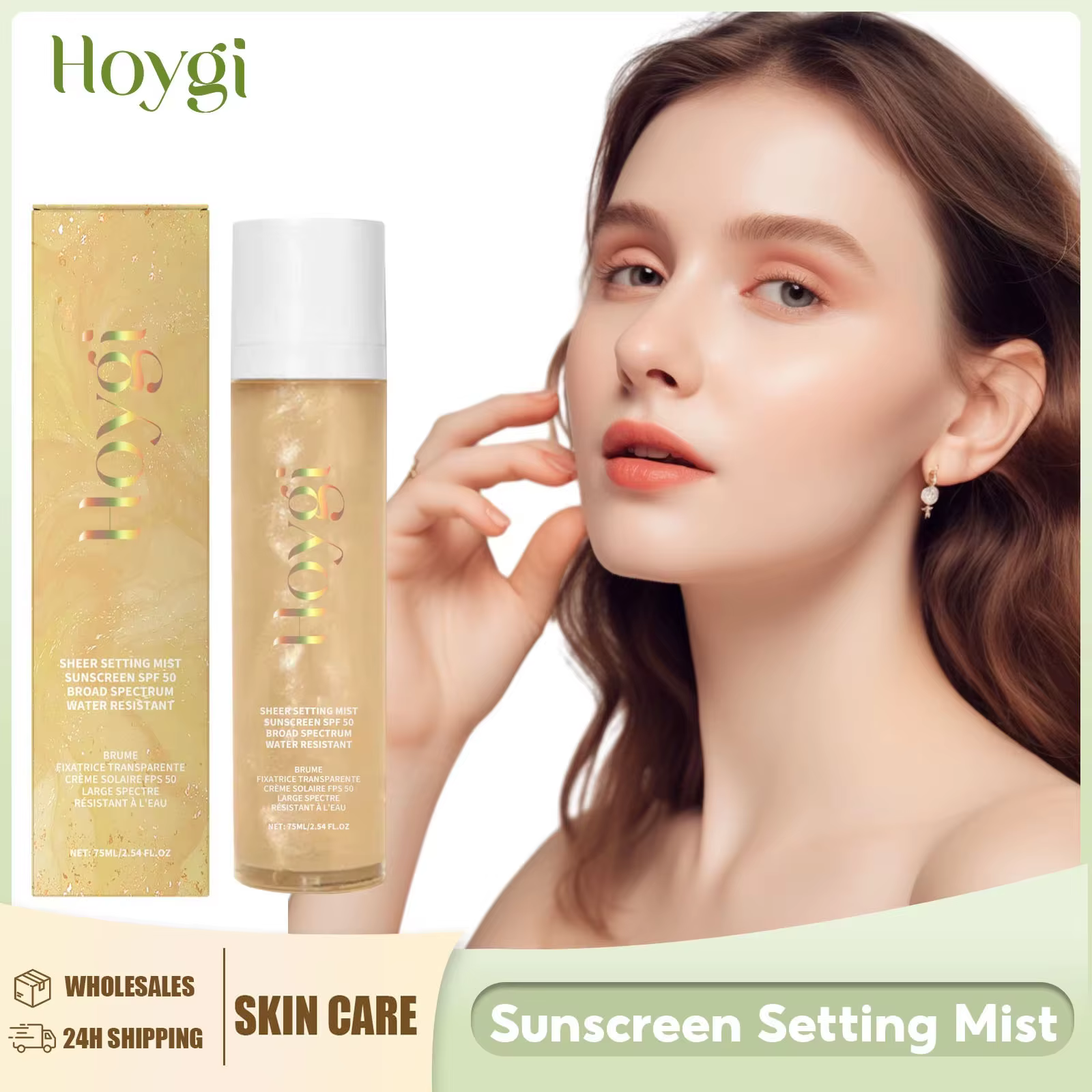 Spf 50 + Spray de réglage pour le maquillage