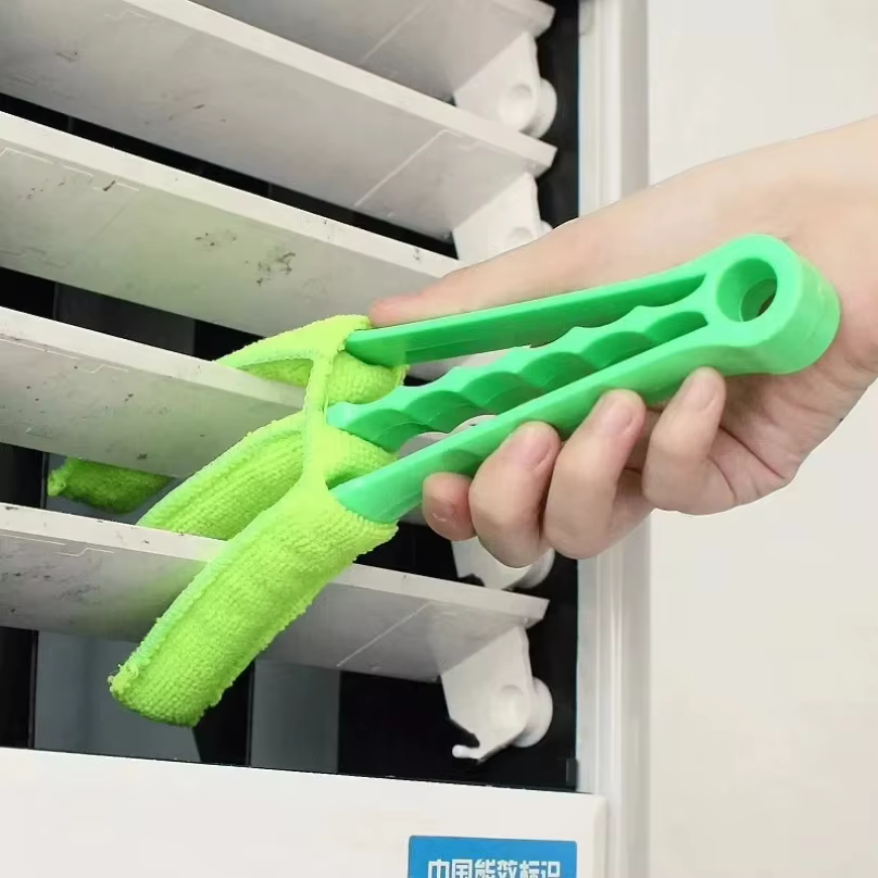 Brosse de nettoyage de lame aveugle vénitienne en Microfibre, pratique, pour climatiseur de fenêtre, plumeau de voiture, sortie de ventilation, brosse de nettoyage