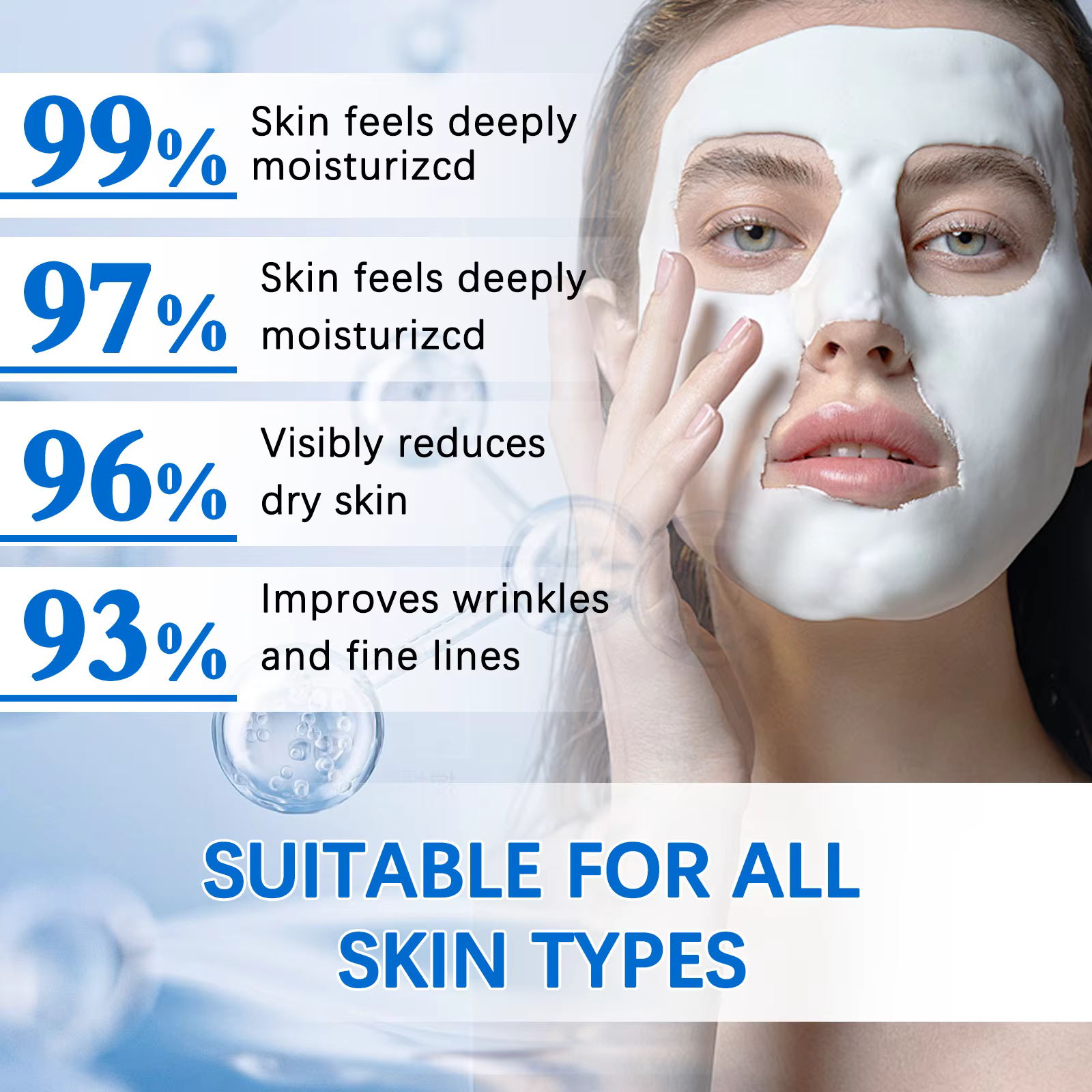 Masque à l'acide hyaluronique en poudre + cuillère