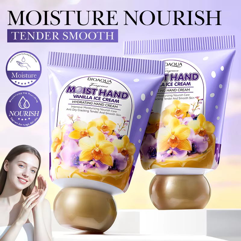 BIOAQUA crème pour les mains vanille hydratante nourrissante Anti-âge Anti-rides crèmes blanchissantes