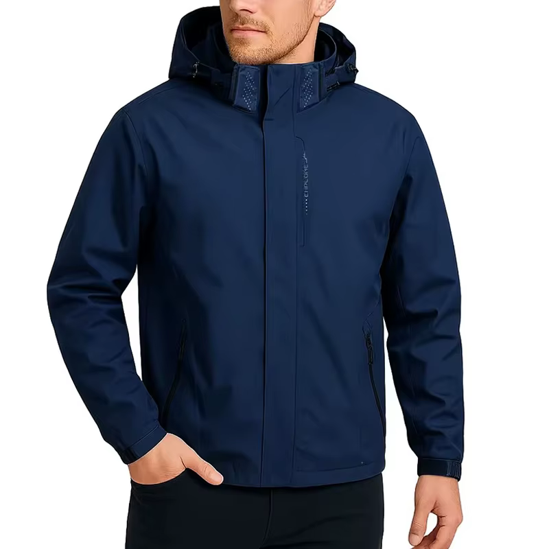 Veste de pluie imperméable à capuche pour homme, légère et coupe-vent, idéale pour la randonnée, le cyclisme et les tenues décontractées