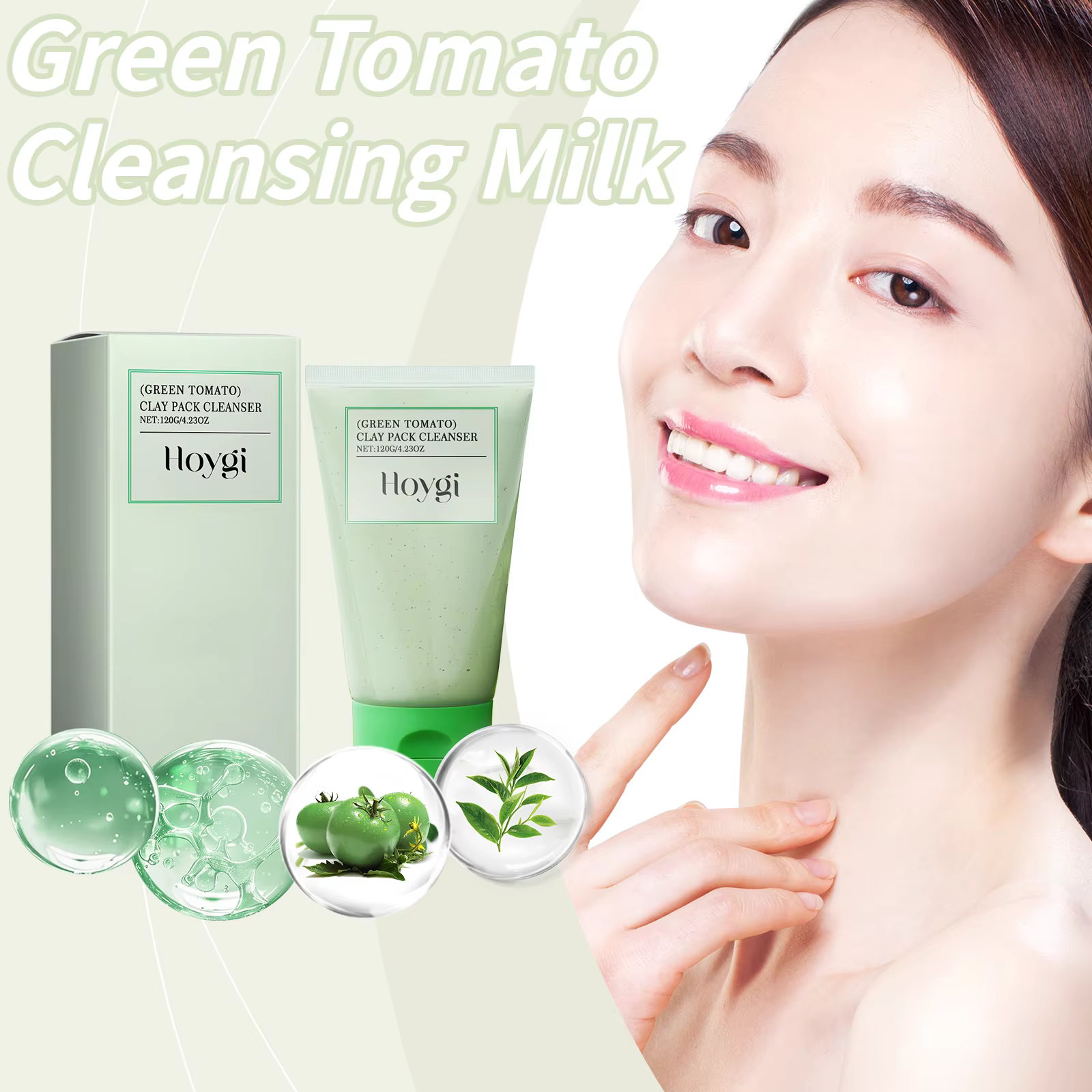 Lait nettoyant au tomate vert hydratant en profondeur
