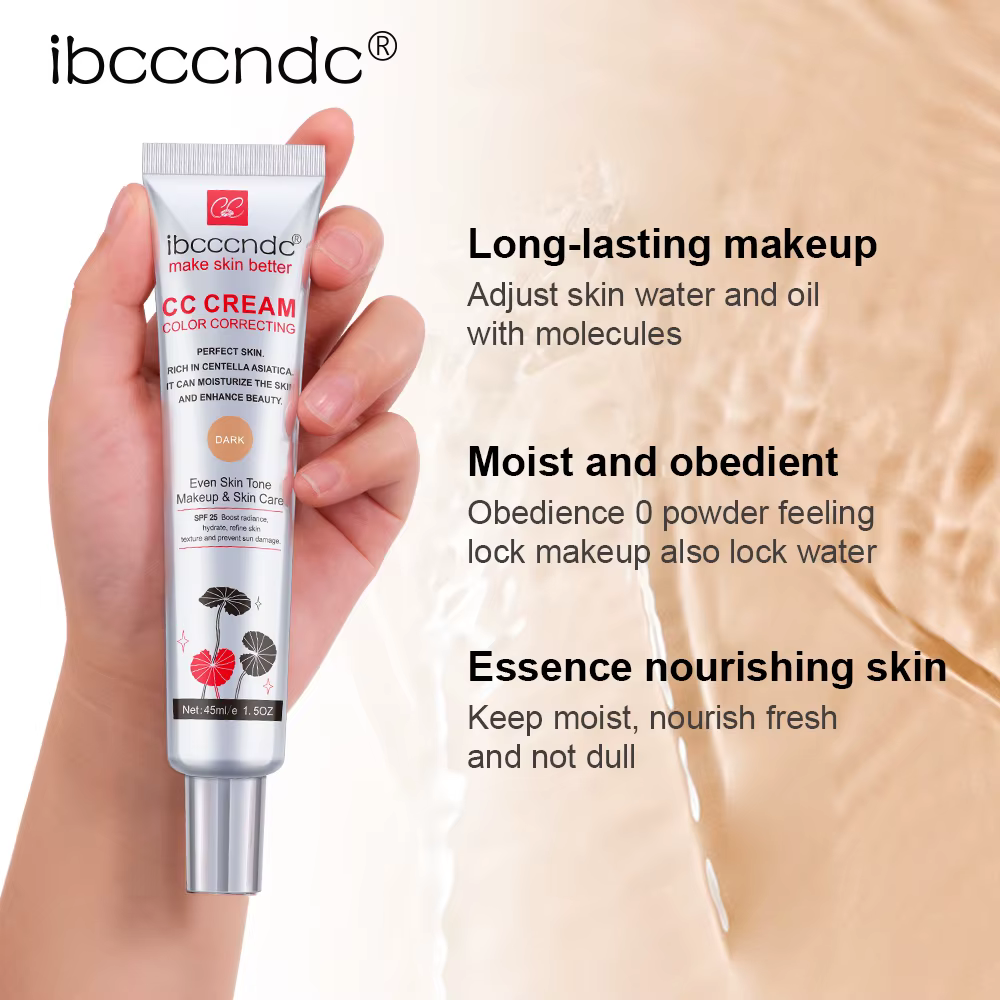 CC Cream Correcteur de Teint Unifiant Coréen Hydratant Léger Fini Naturel Lumineux Base
