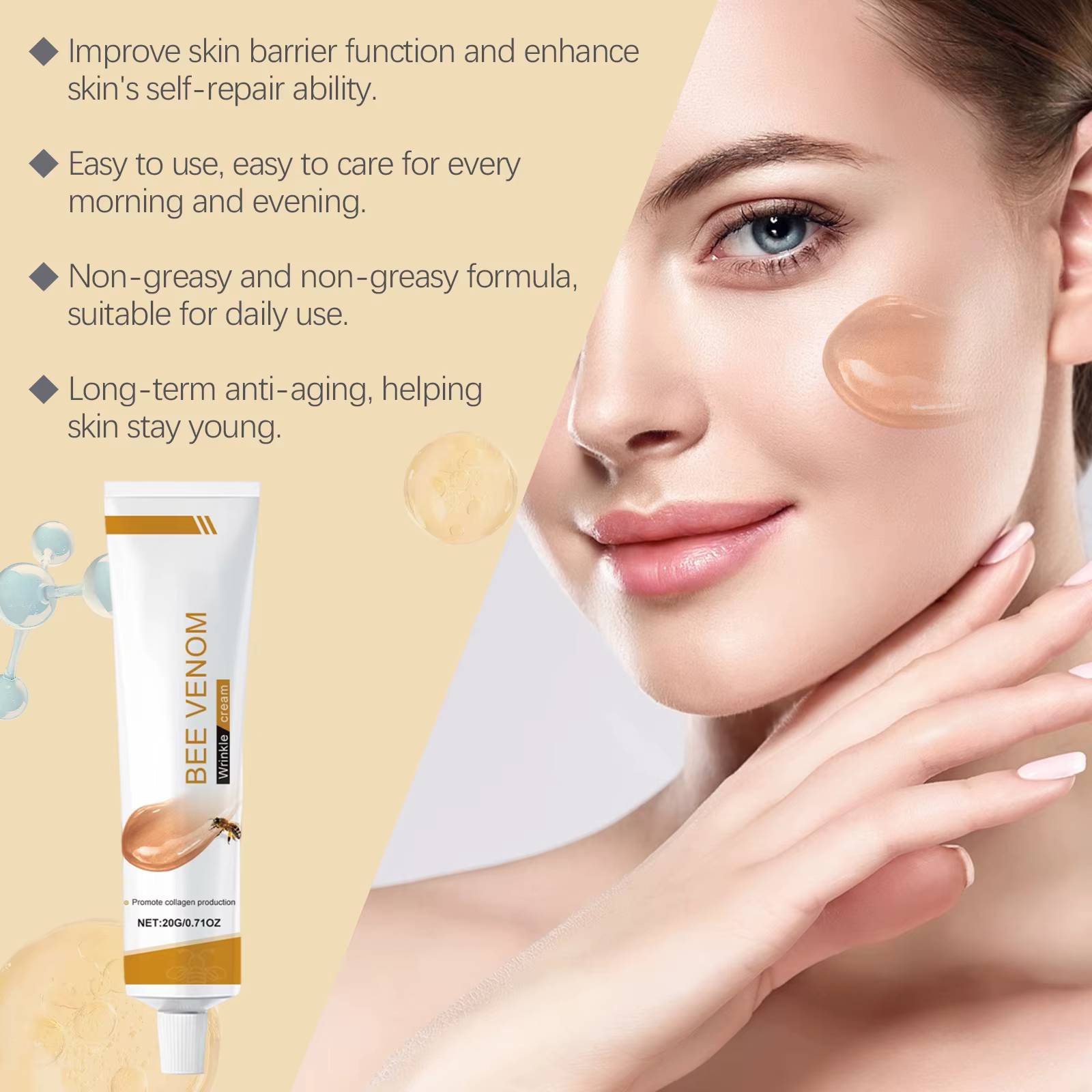 Crème anti-rides raffermissante pour le visage