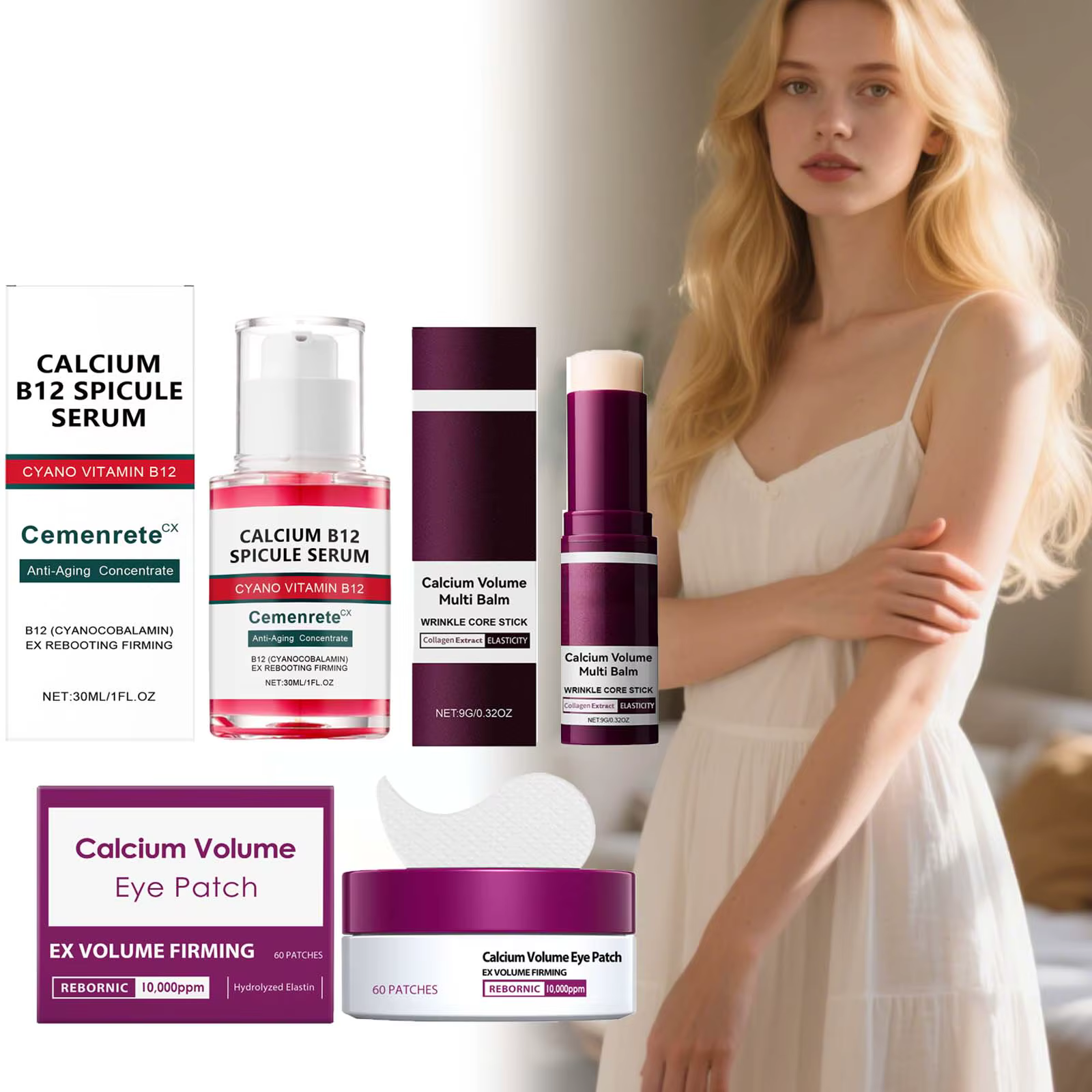 Ensemble de soins de la peau au Calcium