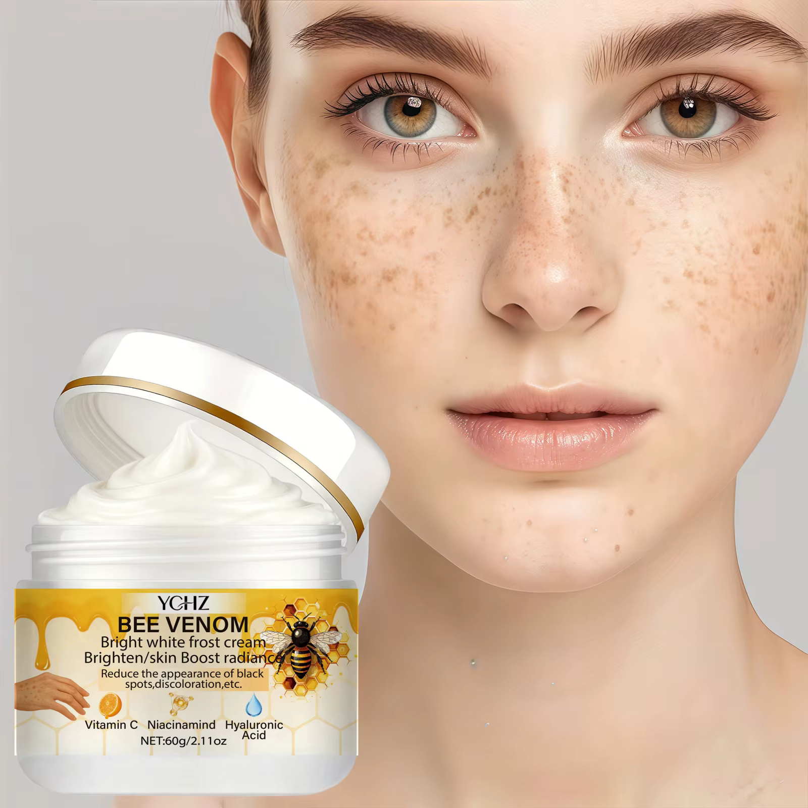 Crème éclaircissante au venin d'abeille