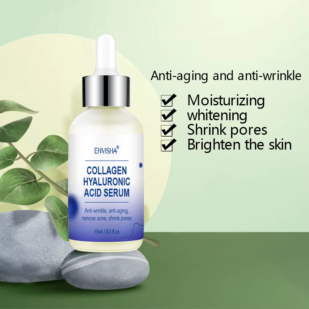 ENVISHA soin du visage peau collagène acide hyaluronique sérum rétinol vitamine Anti-âge rides hydratant blanchissant rétrécit les Pores
