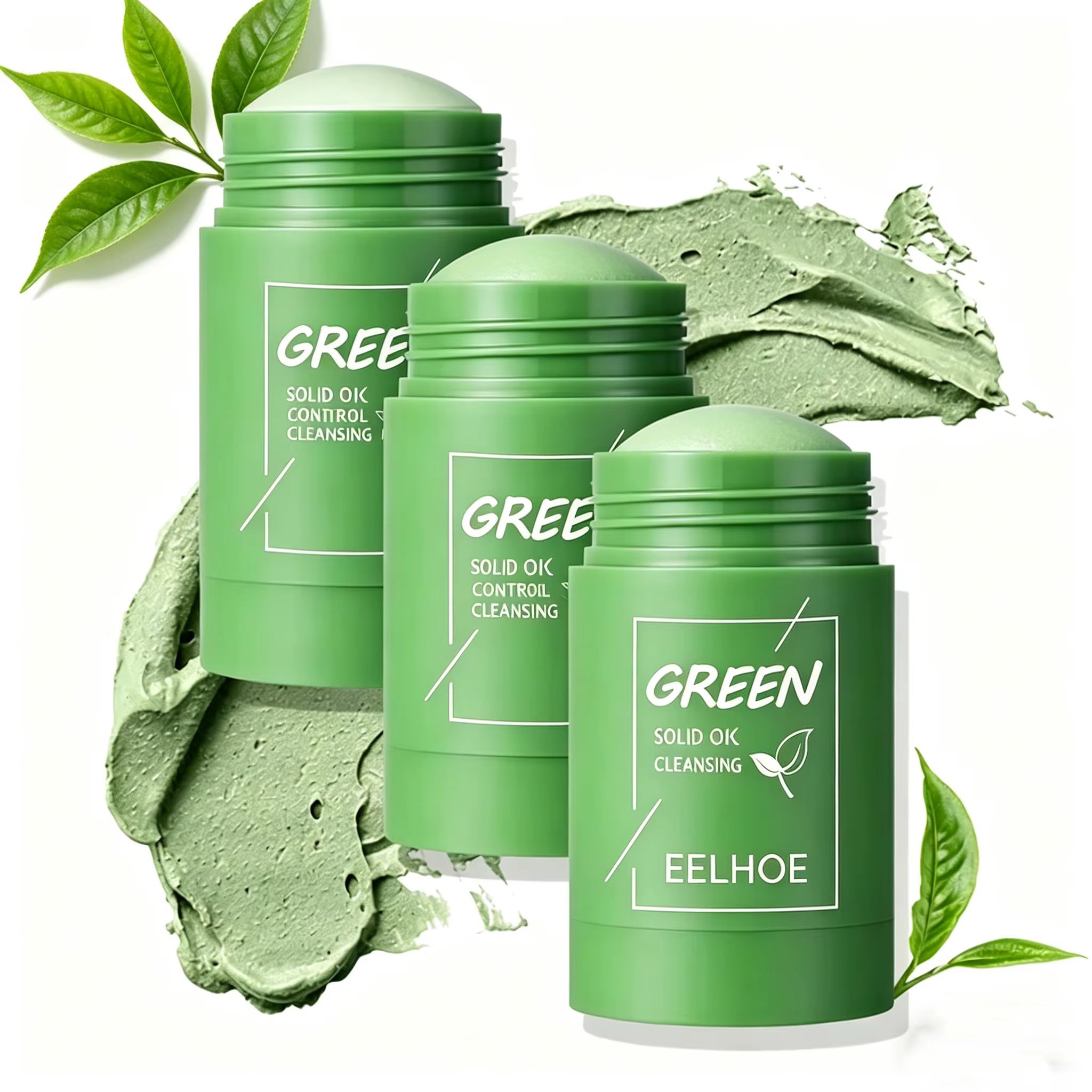 Bâtonnet d'argile au thé vert pour le visage